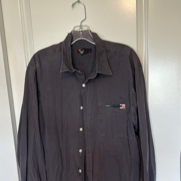 Diesel Men's Casual Button Down Shirt - Dark Gray - Picture 2 of 9